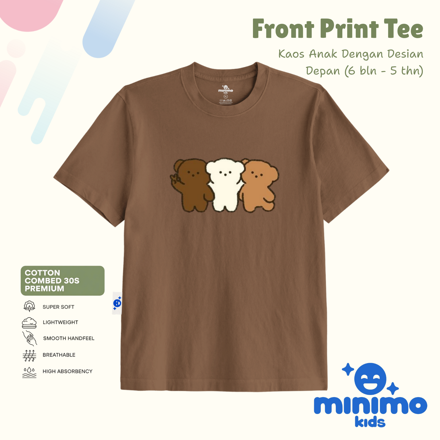 Basic Tee Minimo Kids - toffee